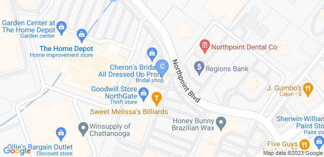 Map to Chattanooga Mixed Martial Arts College